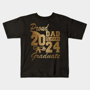 Proud Dad of a 2024 Graduate Class of 2024 Graduation Kids T-Shirt
